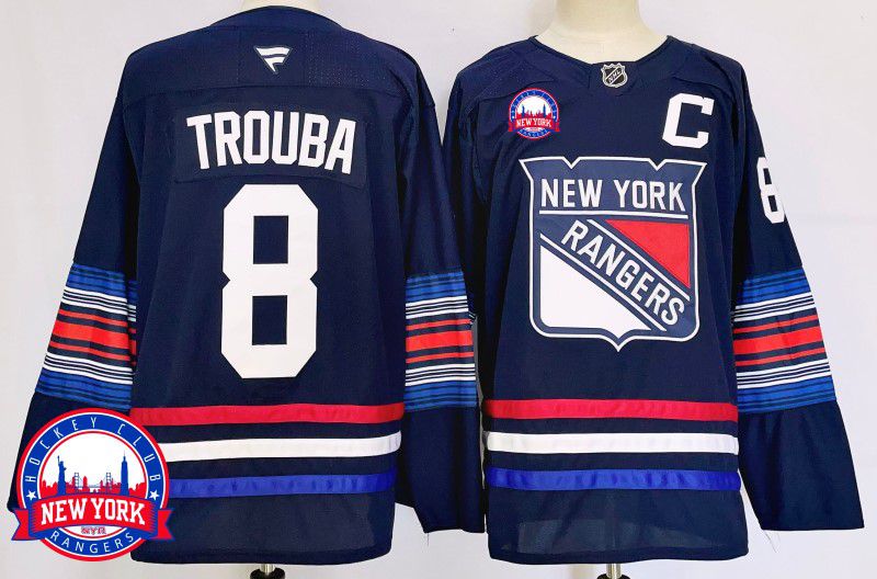 Men New York Rangers #8 Trouba Blue Fanatics 2025 NHL Jersey style 5->new york rangers->NHL Jersey